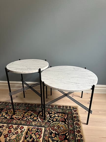 Soffbord satsbord vit marmor GUBI TS