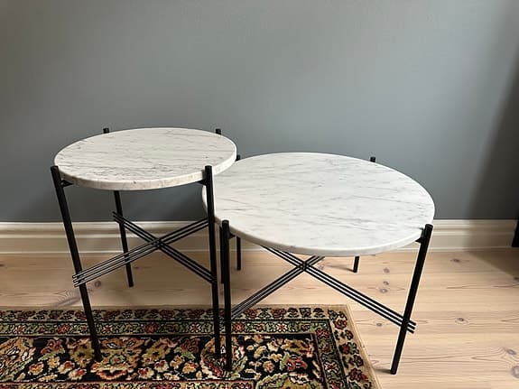 Soffbord satsbord vit marmor GUBI TS