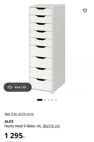 Ikea Alex hurts/byrå 9 lådor