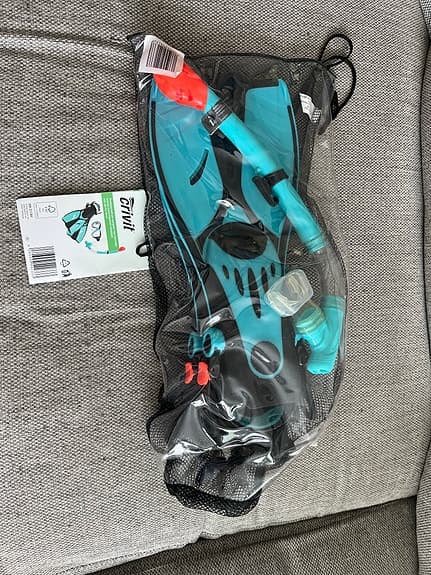 Crivit snorkelset med fenor och mask turkos