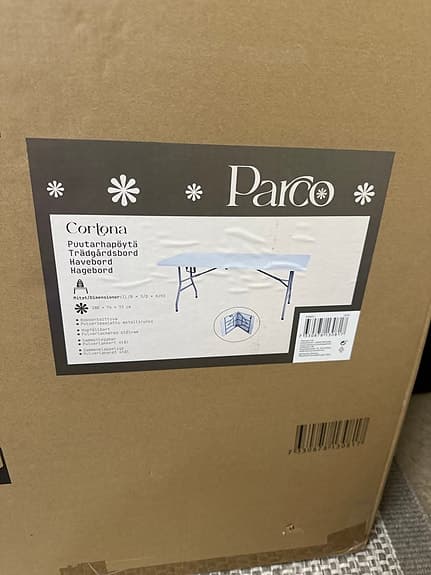 Parco trädgårdsbord fällbart 180x74 cm