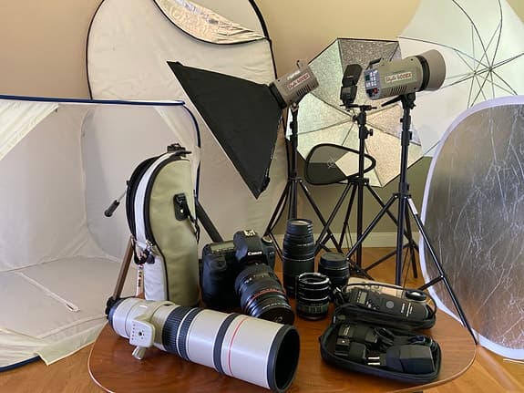 Canon Fullformat + L-objektiv + Studioutrustning – Komplett paket