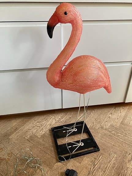 Flamingolampa trädgårdsbelysning