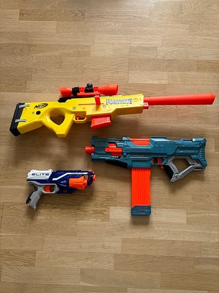 Nerf leksakspistoler och gevär blaster-set