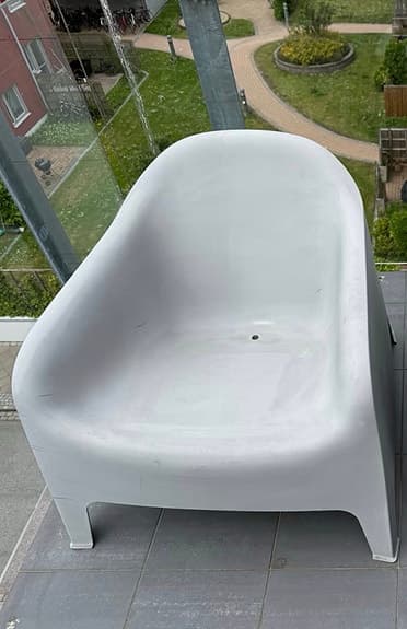Grå Ikea Skarpö fåtölj för uteplats/balkong