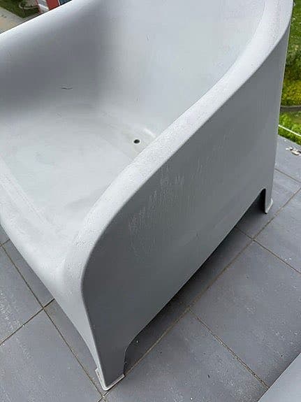 Grå Ikea Skarpö fåtölj för uteplats/balkong