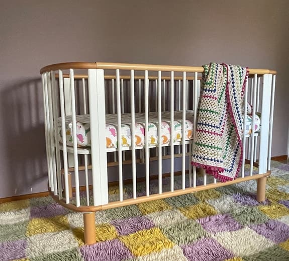 Flexa, spjälsäng/barnsäng Baby 70x140, vit/natur