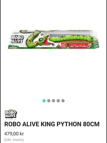 Levande Pytonorm 🐍 Leksak funkar med batterier.