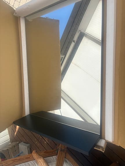 Atlant spegel med hylla svart ek 650 x 500 x 140 ( NY )