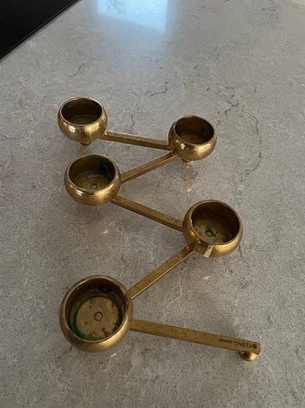Klong ljusstake i mässing