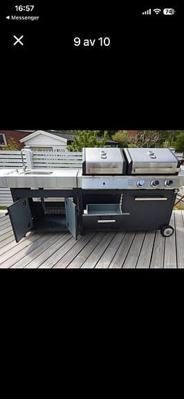 Austin and Barbeque utekök gasolgrill med sidobrännare och vask