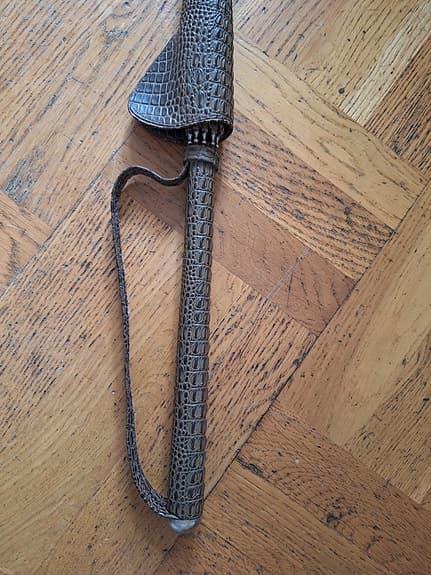 Vintage/Antik Krokodilkonstläder Paraply