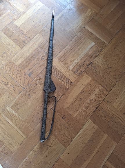 Vintage/Antik Krokodilkonstläder Paraply