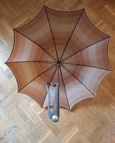 Vintage/Antik Krokodilkonstläder Paraply