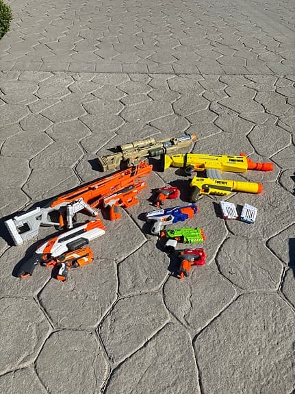 Nerf leksakspistoler och gevär paket