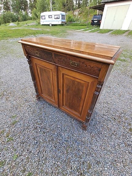 Antik, Vintage, Byrå, Sideboard, skänk i massiv Ek