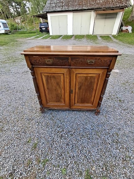 Antik, Vintage, Byrå, Sideboard, skänk i massiv Ek