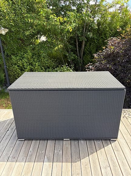 Stor dynbox i gråsvart konstrotting (160x82 cm)