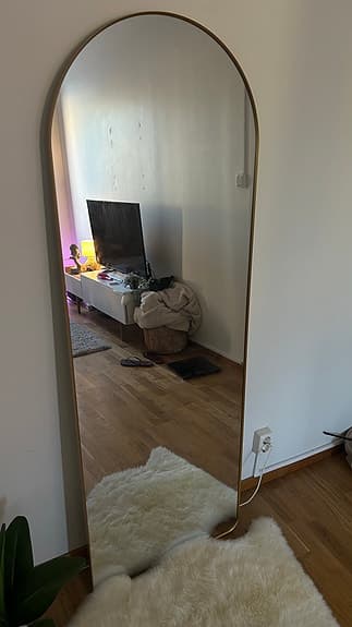 IKEA LINDBYN Spegel, guldfärgad
