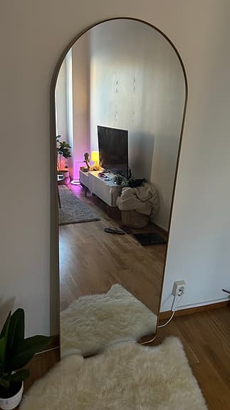 IKEA LINDBYN Spegel, guldfärgad
