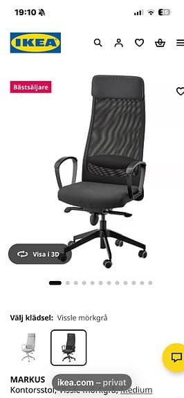 Ergonomisk kontorsstol som ny!