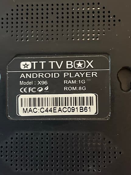 X96 Android TV box svart