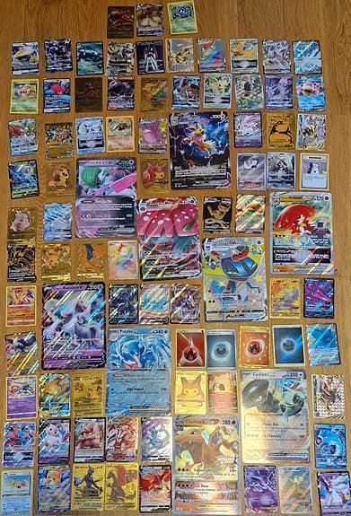 Full pärm med Pokémonkort (Storkort, VSTAR, GX, VMAX, EX m.m.)