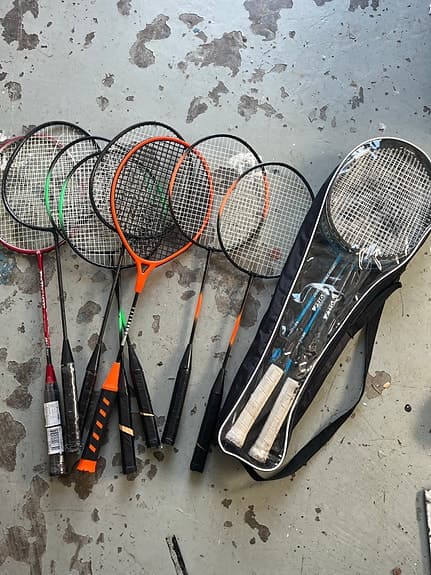 Badmintonracket med fodral 11 stycken