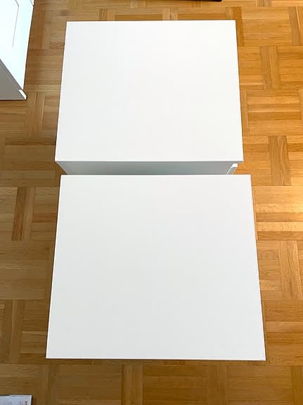 IKEA KULLEN byrå med två lådor vit, 2 st