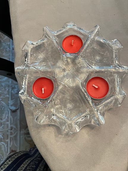 Vacker stor ljusstake i glas från Muurla. /185kr
