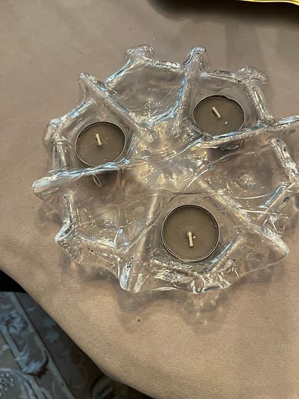 Vacker stor ljusstake i glas från Muurla. /185kr