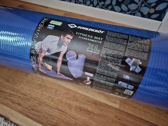 Schildkröt Fitness Mat XL blå träningsmatta