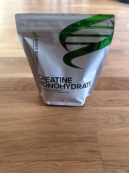 Body Science Creatine Monohydrate 500g – Nästan full påse