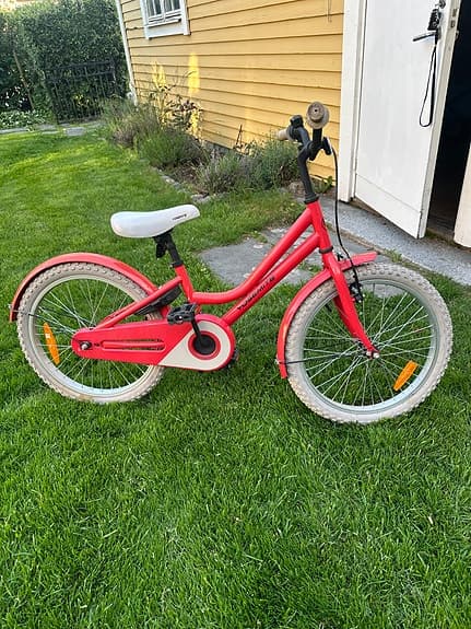 Barncykel rosa 16”