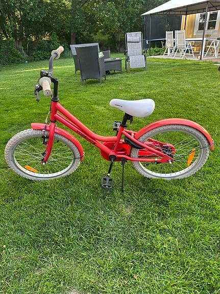 Barncykel rosa 16”