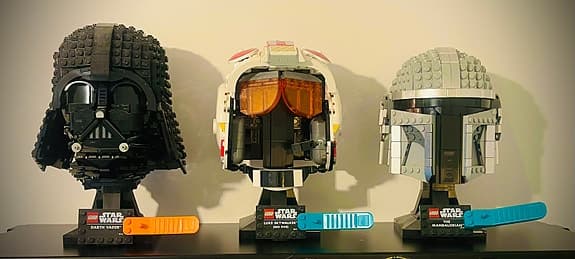 LEGO Star Wars hjälmset samlarfigurer ihopbyggda