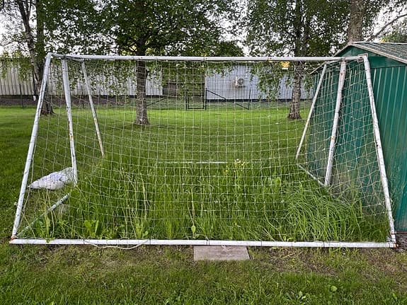 2 stora Fotbollsmål med nät Revolution Met Goal H180