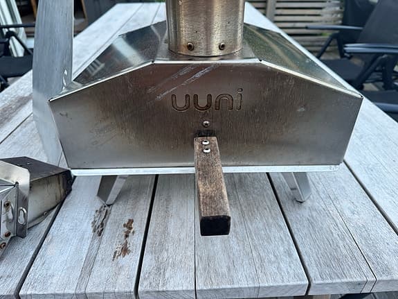 Uuni 3 pizzaugn i rostfritt stål med skorsten