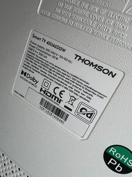 Thomson 43UA5533W 43" 4K Smart TV