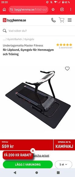Underlagsmatta för löpband