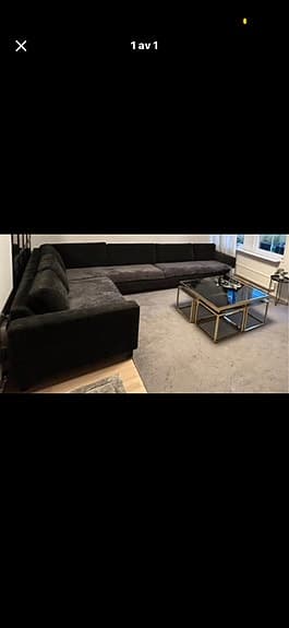 Stor divan soffa.