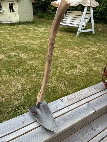 Fiskars fyllhammare och räfsa