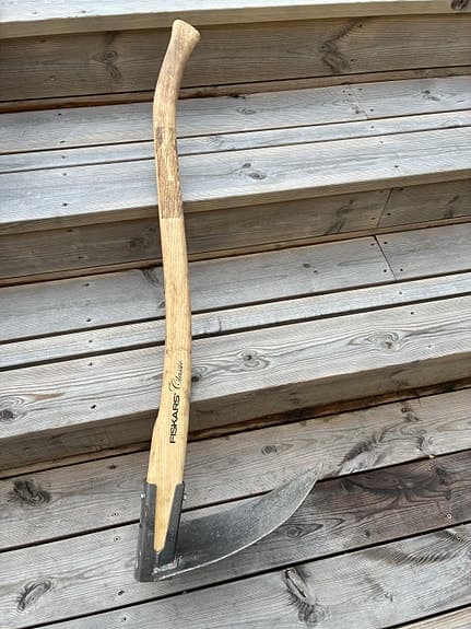 Fiskars fyllhammare och räfsa