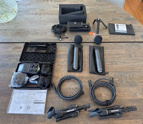Komplett set för podcast/stream (Zoom H6+Røde M3 och NT-USB)