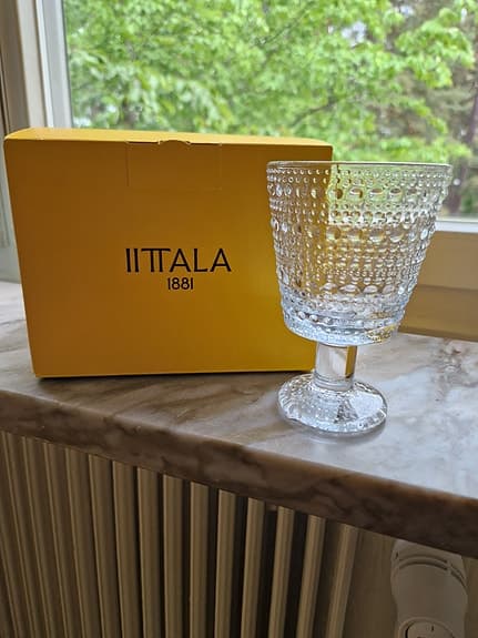 Iittala Kastehelmi glas på fot, 4-pack