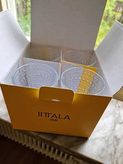 Iittala Kastehelmi glas på fot, 4-pack