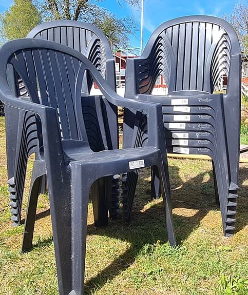 Stapelbara blå trädgårdsstolar Jardin - Made in Holland