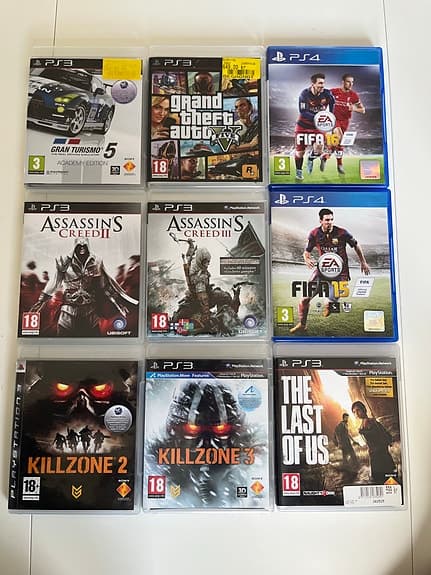 Playstation 3 spelpaket med Killzone, Assassin’s Creed, GTA m.fl.