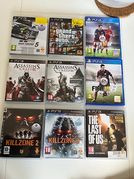 Playstation 3 spelpaket med Killzone, Assassin’s Creed, GTA m.fl.