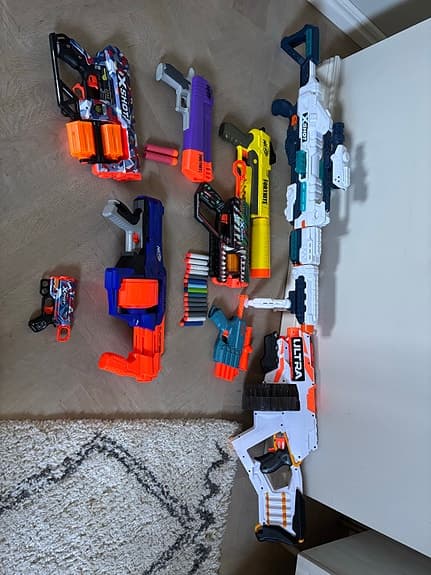 Nerf leksakspistoler och gevär